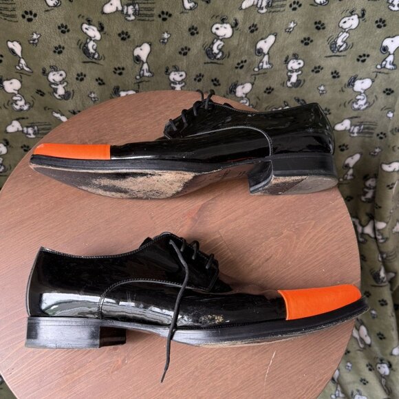 Dsquared2 Orange Toes Derby Leather Shoes - Picture 5 of 10